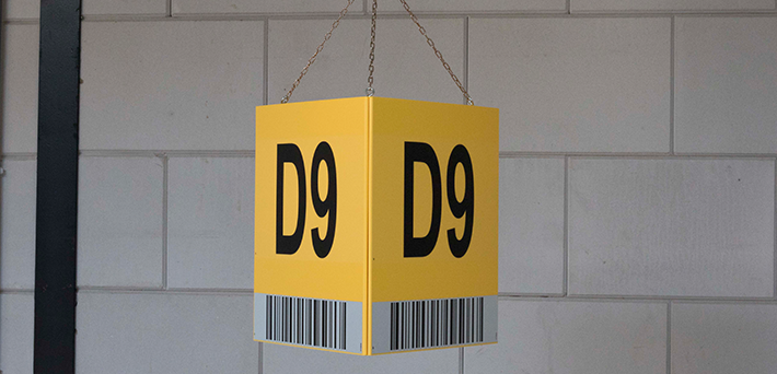 ONE2ID bulklocatie bord driehoek magazijnbord